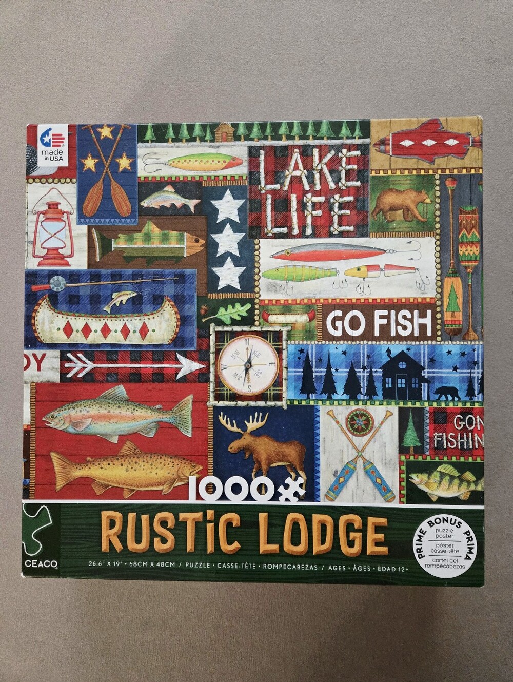 Ceaco "Lake Life" Rustic Lodge Collection 1000 Piece Puzzle